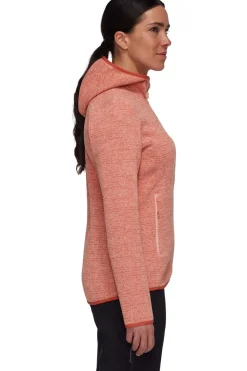 Clearance Mammut Fleece Arctic Iv Ml Hooded Jacket Women Salmon pink