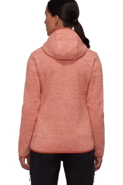 Clearance Mammut Fleece Arctic Iv Ml Hooded Jacket Women Salmon pink