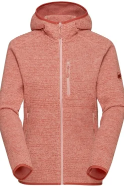 Clearance Mammut Fleece Arctic Iv Ml Hooded Jacket Women Salmon pink