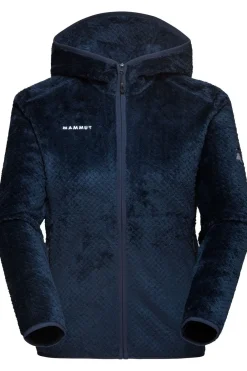 Clearance Mammut Fleece Innominata Ml Hooded Jacket Women Navy Blue