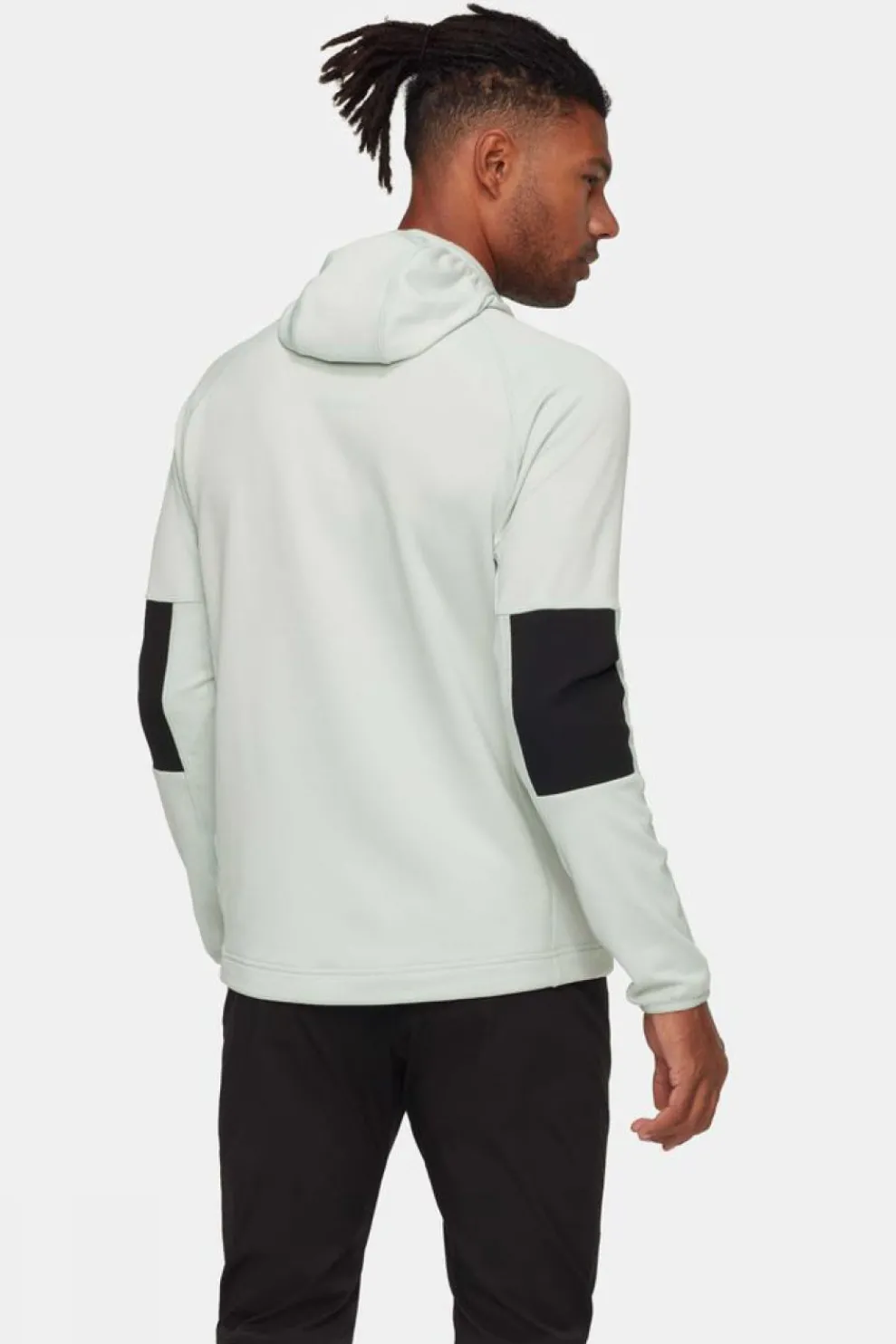 Fashion Mammut Fleece Massone Ml Hooded Jacket Silver Sage-Black