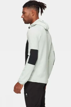 Fashion Mammut Fleece Massone Ml Hooded Jacket Silver Sage-Black