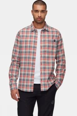 Clearance Mammut Hemd Trovat Summer Longsleeve Shirt Men Silver Sage-Mammut Red