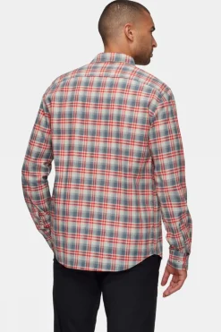 Clearance Mammut Hemd Trovat Summer Longsleeve Shirt Men Silver Sage-Mammut Red