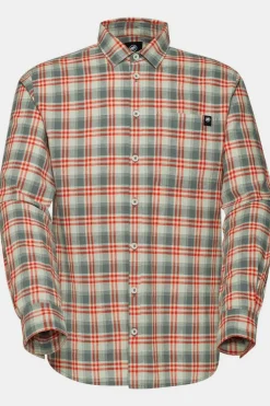 Clearance Mammut Hemd Trovat Summer Longsleeve Shirt Men Silver Sage-Mammut Red