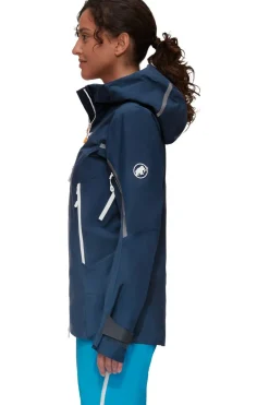 Hot Mammut Regenjas Nordwand Pro Hs Hooded Jacket Women Navy Blue