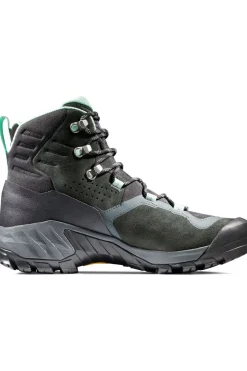 Fashion Mammut Schoen Sapuen High Gore-Tex Women Dark Steel-Neo Mint