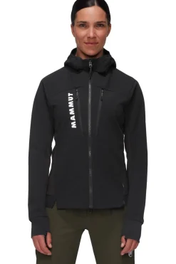 Clearance Mammut Softshell Aenergy So Hybrid Hooded Jacket Women Black