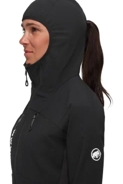 Clearance Mammut Softshell Aenergy So Hybrid Hooded Jacket Women Black