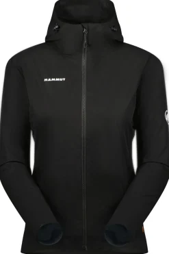 Sale Mammut Softshell Jas Granite So Hooded Jacket Women black/white