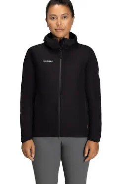 Sale Mammut Softshell Jas Granite So Hooded Jacket Women black/white