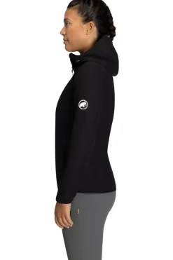 Sale Mammut Softshell Jas Granite So Hooded Jacket Women black/white