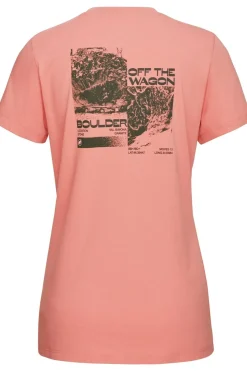 New Mammut T-Shirt Massone T-Shirt Women Wagon Salmon pink