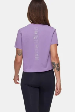 Clearance Mammut T-Shirt Massone T-Shirt Cropped Women Emblems Lavandin