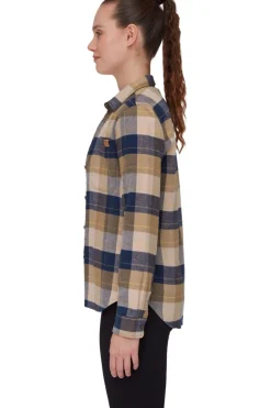 Best Mammut T-Shirt Trovat Longsleeve Shirt Women Navy Blue/Mustard