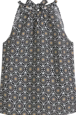 Blouse Woven Top, Flared Shape, Bow At Back, Print-Marc O'Polo Clearance