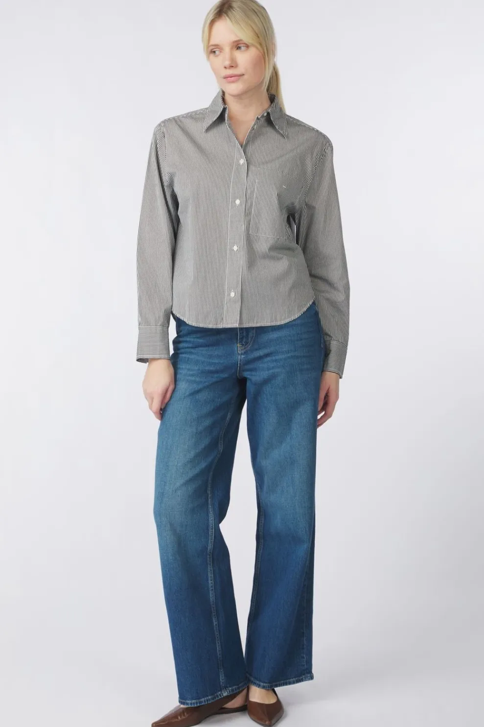 Online Marc O'Polo Hemd M00081342021 Medium Blue Denim