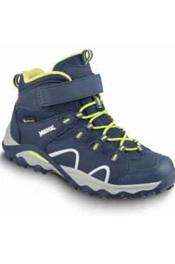 Clearance Meindl Wandelschoenen Luca Junior Mid Gore-Tex Nachtblau Gelb