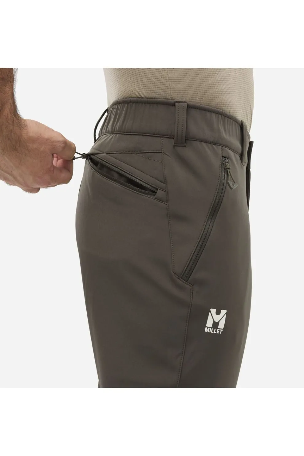 Hot Millet Softshell Broek Lapiaz Softshell Pant dark khaki