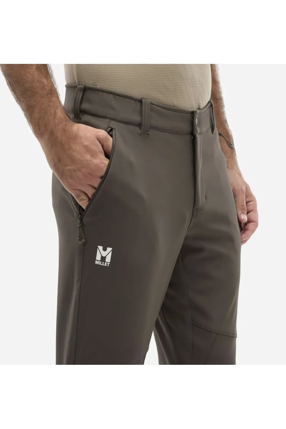 Hot Millet Softshell Broek Lapiaz Softshell Pant dark khaki