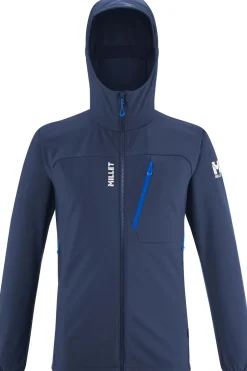 Online Millet Softshell Jas Magma Shield Hoodie M Dark Blue/Navy Blue