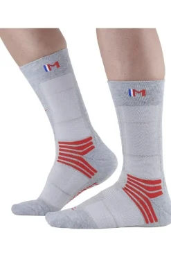 Sale Monnet Sokken Trek Air Gris Rouge