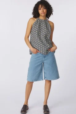 Best MSCH Copenhagen Short Mschelida Ada Denim Multi/White Cotton