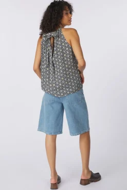 Best MSCH Copenhagen Short Mschelida Ada Denim Multi/White Cotton