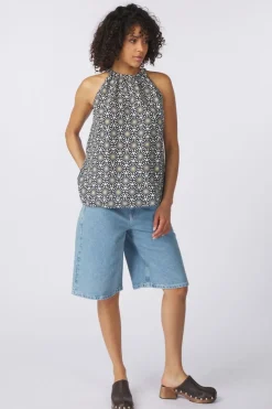 Best MSCH Copenhagen Short Mschelida Ada Denim Multi/White Cotton