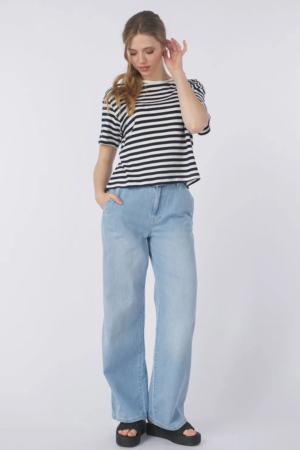 Sale MSCH Copenhagen Trui Mschkemba Bahara Light Blue/Denim / Jeans