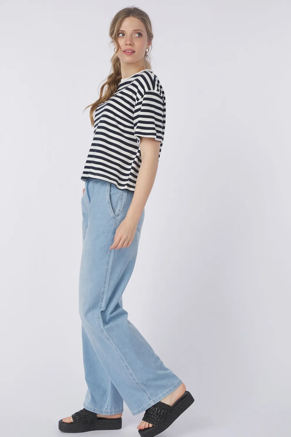 Sale MSCH Copenhagen Trui Mschkemba Bahara Light Blue/Denim / Jeans