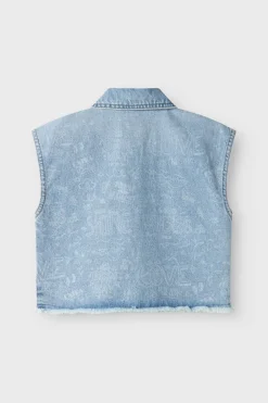 New Name It Bodywarmer Nkfanna Sl Vest 4233-Ap D Light Blue Denim