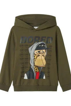 Hot Name It Trui Nkmdico Boredofd Swe Wh Bru Dusty Olive