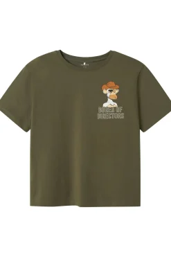 Discount Name It T-Shirt Nkmdyn Boredofd Box Dusty Olive