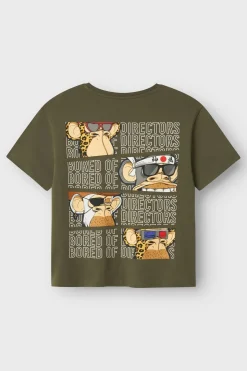 Discount Name It T-Shirt Nkmdyn Boredofd Box Dusty Olive