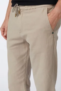 Best No Excess Broek Pants With Linen Garment Dyed black