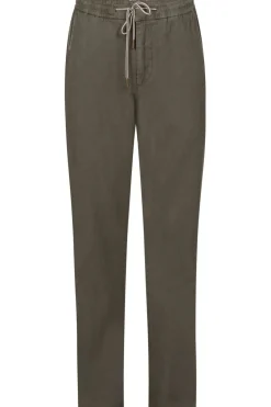 Clearance No Excess Broek Pants With Linen Garment Dyed Green