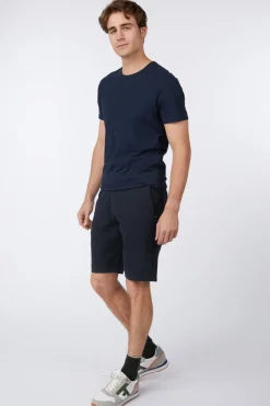 Discount No Excess Short Shorts With Linen Garment Dyed dark blue