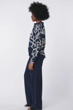 Sale Numph Hemd Letty Loose Dark Sapphire