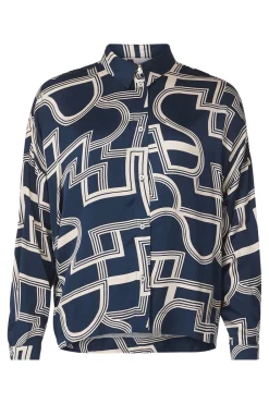 Sale Numph Hemd Letty Loose Dark Sapphire