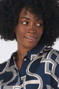 Sale Numph Hemd Letty Loose Dark Sapphire