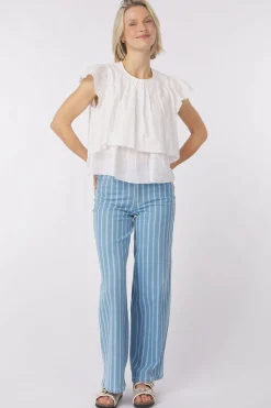 Online Object Blouse Bia Light Blue Denim