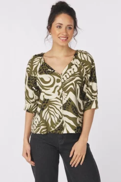 Fashion Object Blouse Mella Light Grey Denim