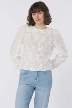 Clearance Object Blouse Mya Light Blue Denim