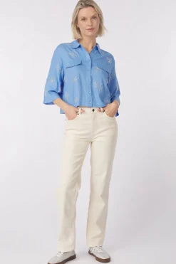 Online Object Jeans Sava Ellen Straight Cornflower Blue