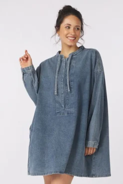 Sale Object Jurk Mirela Oz Light Blue Denim