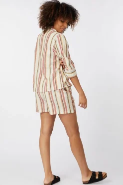 Online Object Short Karens Sandshell Stripes Multi