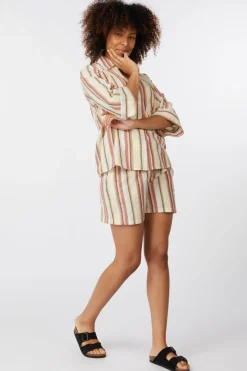 Online Object Short Karens Sandshell Stripes Multi