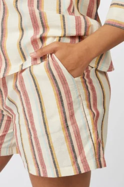 Online Object Short Karens Sandshell Stripes Multi