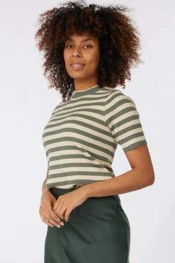 Hot Object Trui Ester New Laurel Wreath Stripes:Sandshell